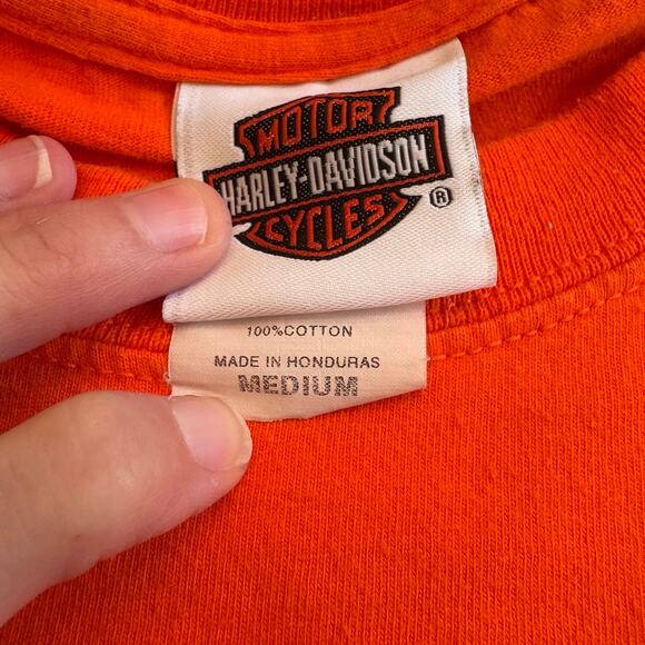 Harley-Davidson Orange Pocket Tee M Atlanta - Picture 5 of 6